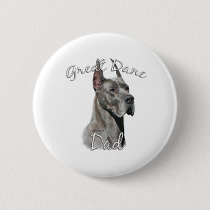 Great Dane (blue) Dad 2 Pinback Button