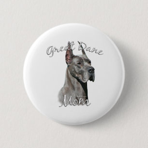 Great Dane (blue) Mom 2 Pinback Button
