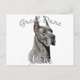 Great Dane (blue) Mom 2 Postcard