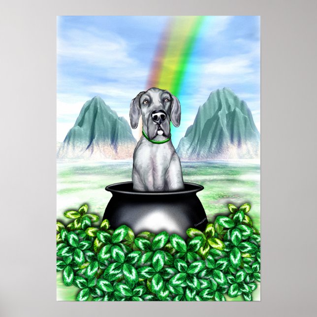 Great Dane Blue UC Pot O Gold Poster (Front)