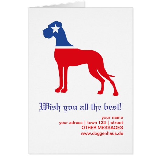 Great Dane breeder identity Cards (Front)