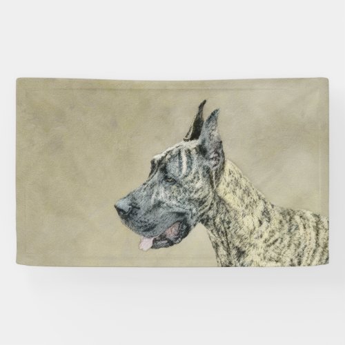 Great Dane Brindle Painting _ Original Dog Art Banner