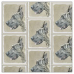 Great Dane (Brindle) Painting - Original Dog Art Fabric