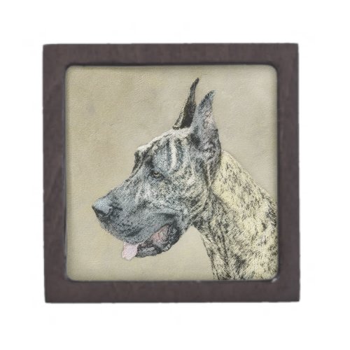 Great Dane Brindle Painting _ Original Dog Art Gift Box