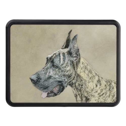 Great Dane Brindle Painting _ Original Dog Art Hitch Cover