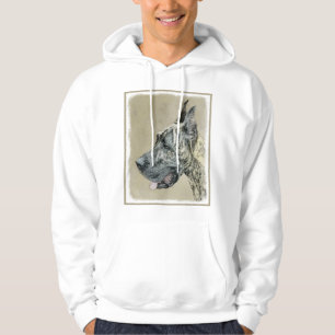 Great Dane (Brindle) Painting - Original Dog Art Hoodie