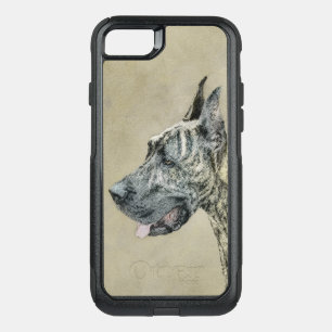 Great Dane (Brindle) Painting - Original Dog Art OtterBox Commuter iPhone SE/8/7 Case
