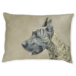 Great Dane (Brindle) Painting - Original Dog Art Pet Bed