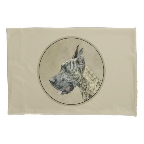 Great Dane Brindle Painting _ Original Dog Art Pillow Case