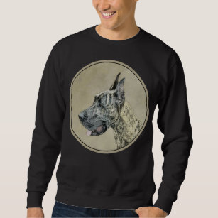 Great Dane (Brindle) Painting - Original Dog Art Sweatshirt