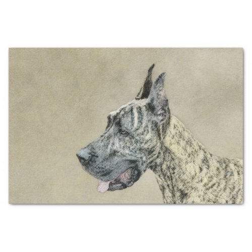 Great Dane Brindle Painting _ Original Dog Art Tissue Paper