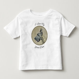 Great Dane (Brindle) Painting - Original Dog Art Toddler T-shirt
