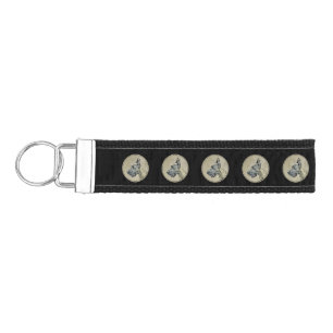 Great Dane (Brindle) Painting - Original Dog Art Wrist Keychain