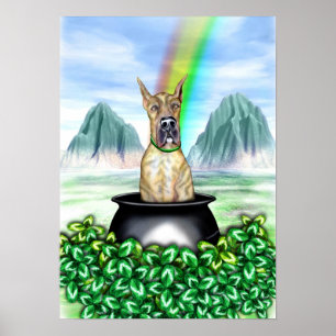 Great Dane Brindle Pot O Gold Poster