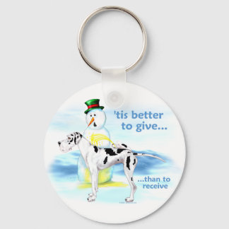 Great Dane BTG Harlequin UC Keychain
