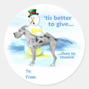 Great Dane BTG Merle Gift Tags