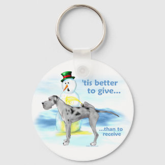 Great Dane BTG Merle UC Keychain