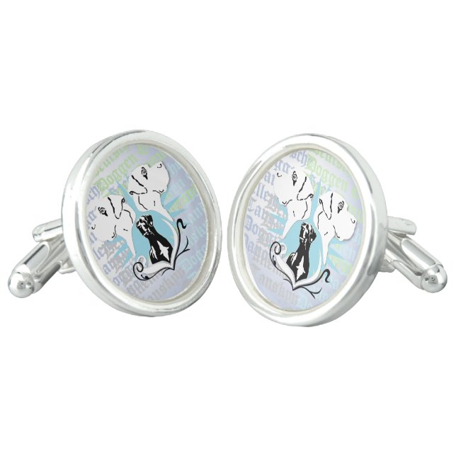 Great Dane Bullet Cufflinks (Angled)
