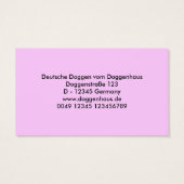 Great Dane Business Card (Back)