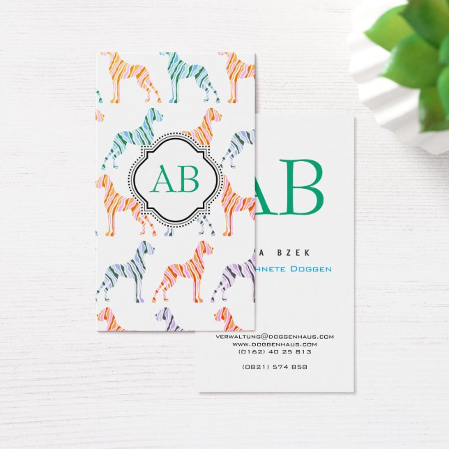 Great Dane Business Cards Color variation  (Desk)