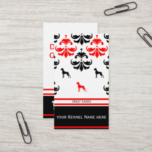 Great Dane Businesscards red core Business Card