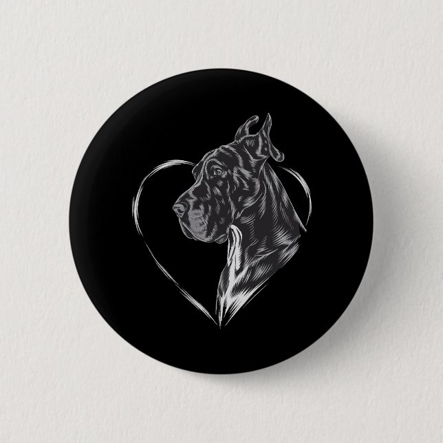Great Dane  Button (Front)