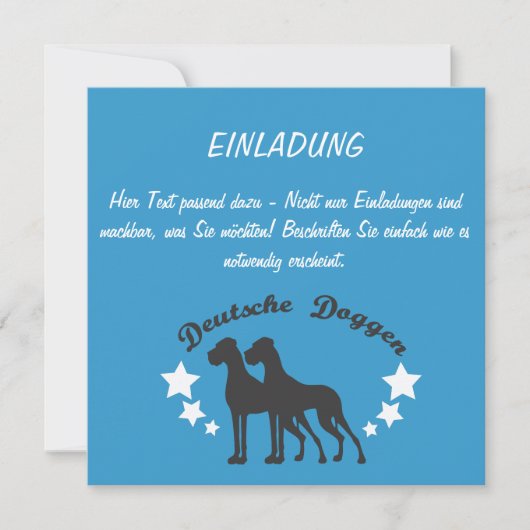 Great Dane Cards German language (Front)
