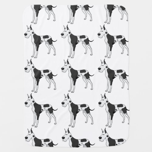 great dane cartoon 2 baby blanket