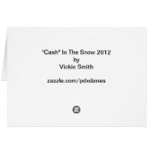 Great Dane "Cash" In The Snow (Back Horizontal)