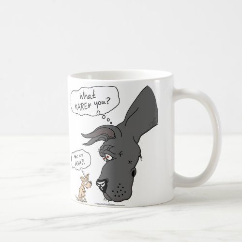 Great Dane  Chihuahua Black Coffee Mug