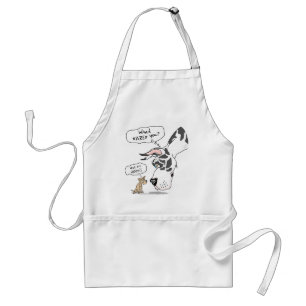 Great Dane & Chihuahua Harlequin Adult Apron