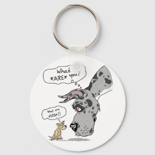Great Dane & Chihuahua Merle Keychain