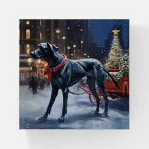 Great Dane Christmas Festive Season Paperweight