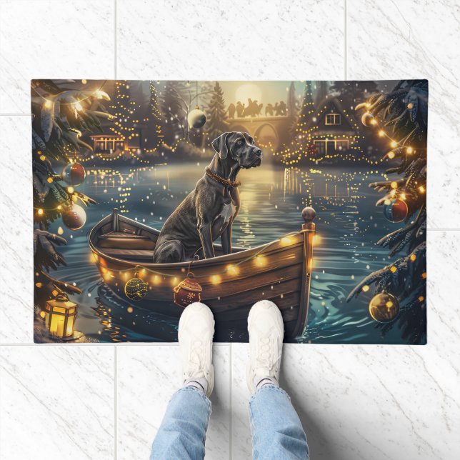 Great Dane Christmas Festive Voyage Doormat (Indoor)