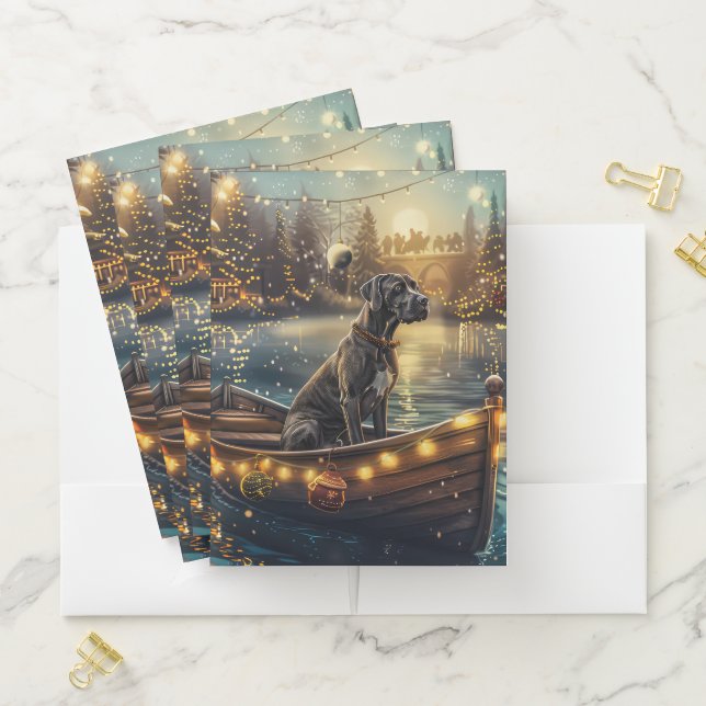 Great Dane Christmas Festive Voyage Pocket Folder (In Situ)