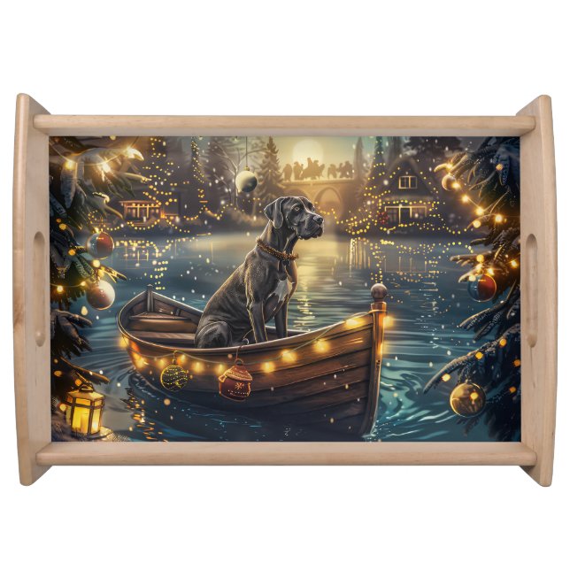 Great Dane Christmas Festive Voyage Serving Tray (Front)