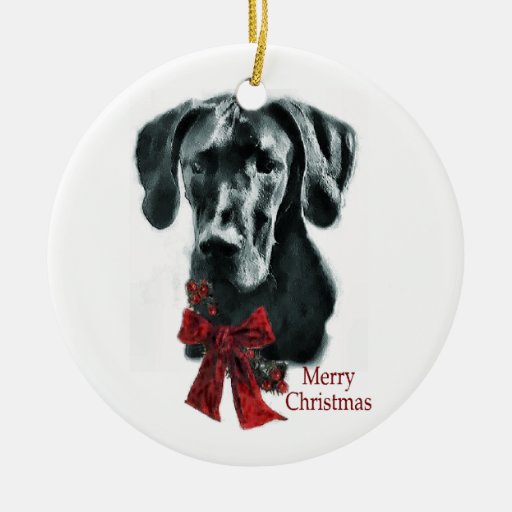 Great Dane Christmas Gifts Ornament | Zazzle