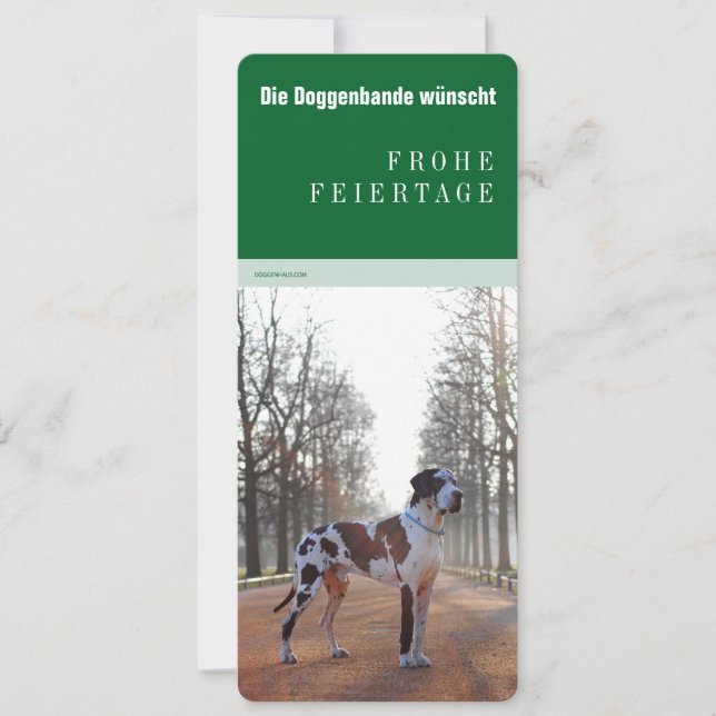 Great Dane Christmas Holiday Card (Front)