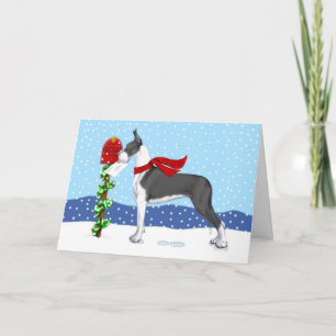 Great Dane Christmas Mail Mantle Holiday Card