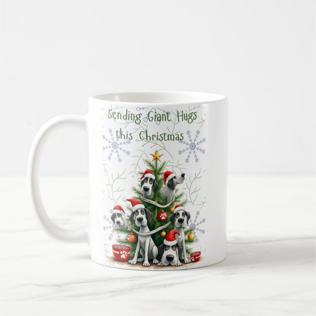 Great Dane Christmas Mug (Left)