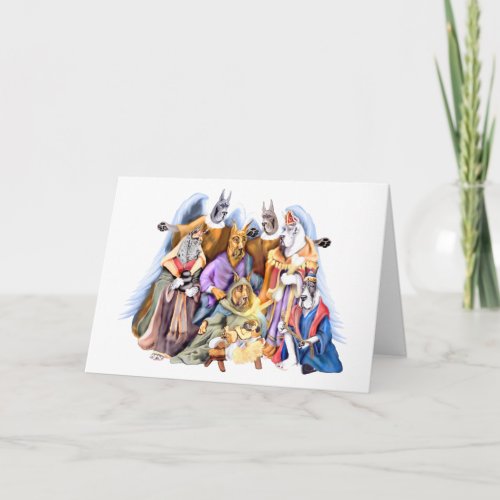 Great Dane Christmas Nativity Holiday Card