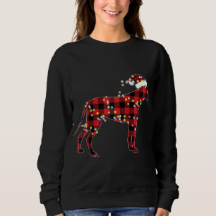 Great Dane Christmas Red Plaid Buffalo Pajamas Xma Sweatshirt