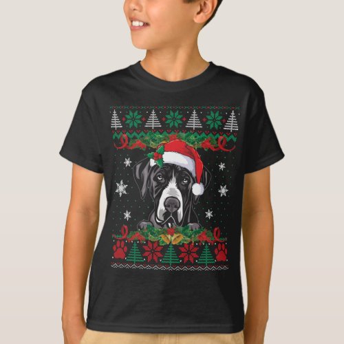 Great Dane Christmas Santa Ugly Sweater Dog Lover 