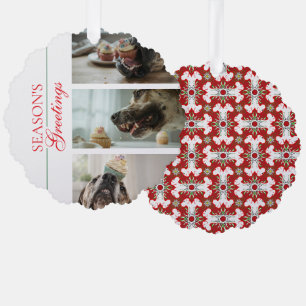 Great Dane Christmas Season Greetings Funny Ornament Card