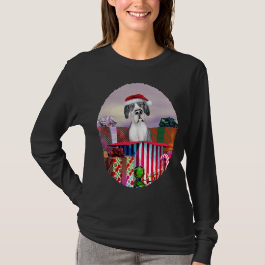 Great Dane Christmas Surprise Mantle UC T-Shirt