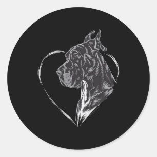 Great Dane  Classic Round Sticker