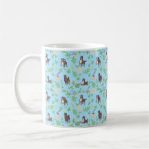 Great Dane Coffee Mug Spring Floral Kawaii Dog