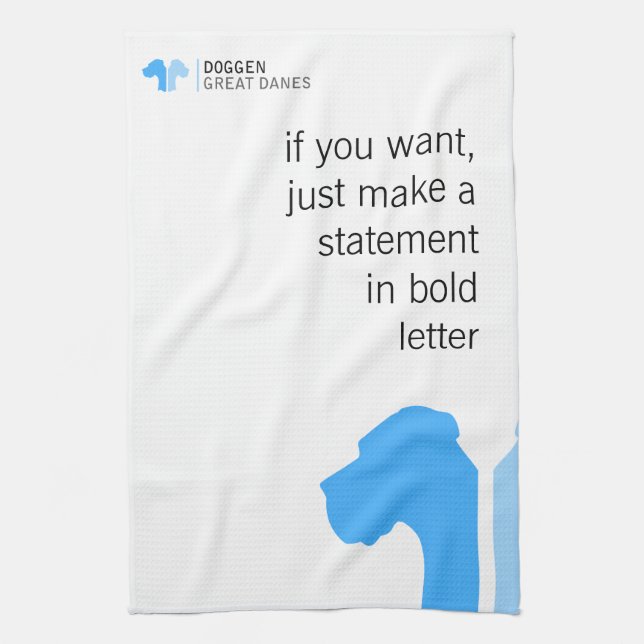 Great Dane Collections Bluemin Kitchen Towel (Vertical)