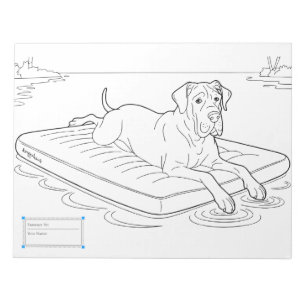 Great Dane coloring contest fun Notepad