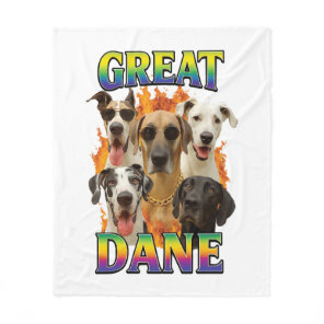 Great Dane Copy Fleece Blanket
